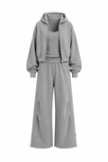 The Heather Set (Gray Hoodie + Tank + Sweatpants)