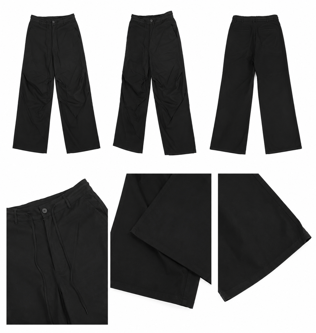 Black Wide Leg Trousers